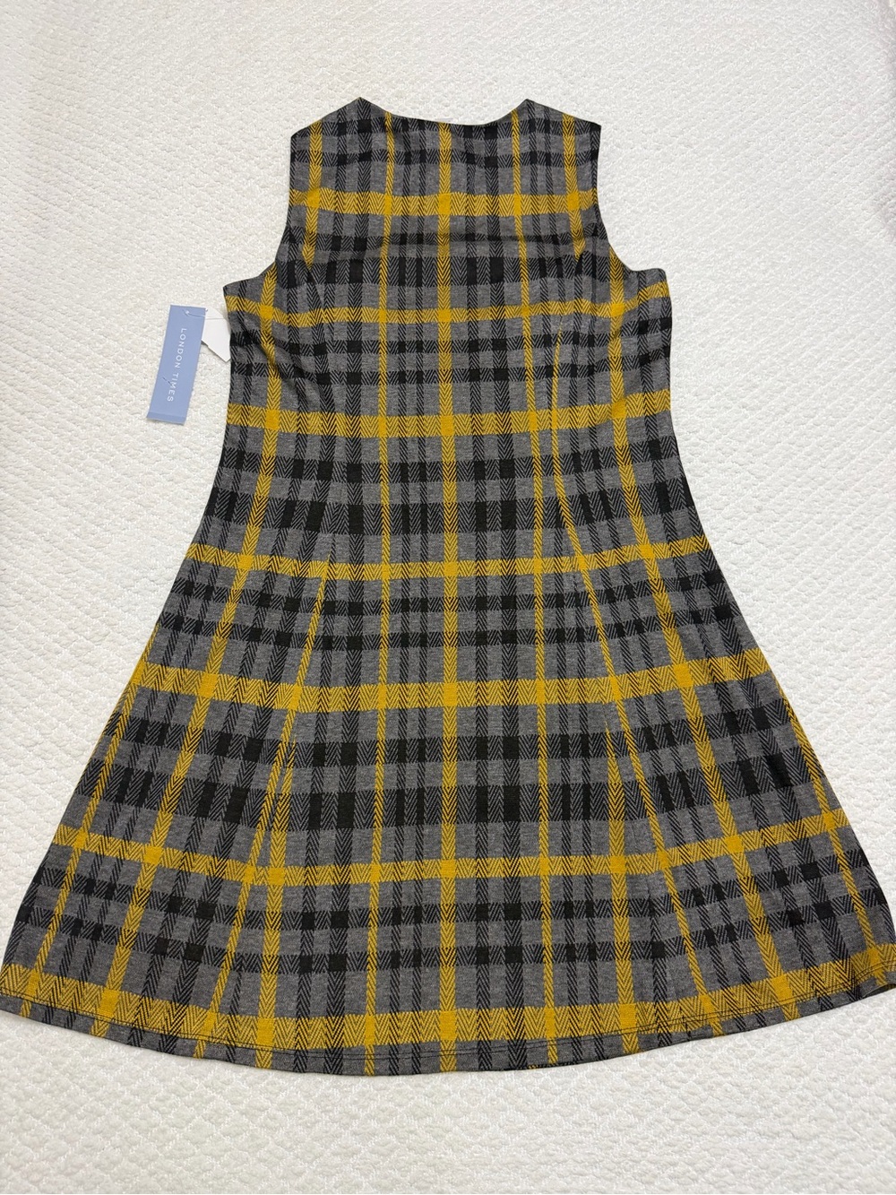 London Times Sleeveless Plaid Dress Women’s Size 10 NWT - Picture 8 of 9
